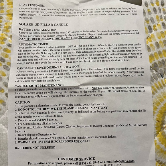 Solare pillar candle Ivory LED was flameless Brand new takes batteries has timer - Picture 5 of 6